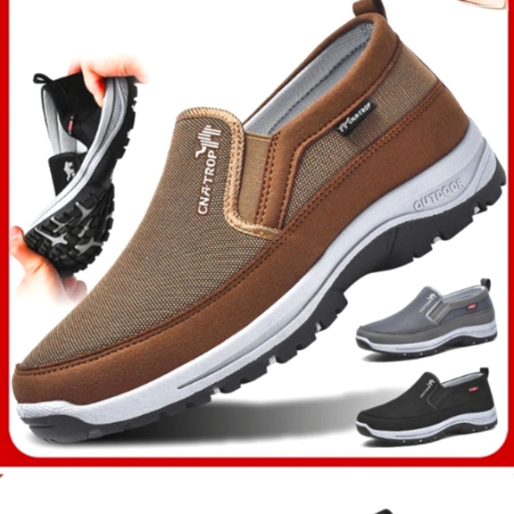 Brown Loafer Slip-On Orthopedic Support Shoes
